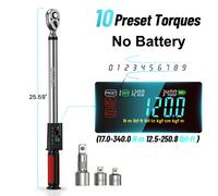 Llave dinamométrica eléctrica profesional Seesii de 1/2", de 12.5-250.8 Ft-Lbs, 3 , precisión del 2% - Ideal para automotriz