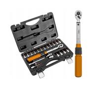 NEO TOOLS Llave dinamométrica bidireccional, juego de 21 unidades, llaves dinamométricas de 14, puntas a tuerca de 14, altura de 5 x 100 mm, extensión