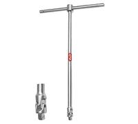 Llave en T articulada con casquillo macho de 1/2" articulación cardán y barra de maniobra deslizante