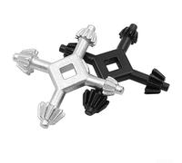 Llave ergonómica de 4 vías, reemplazo conveniente para llaves perdidas o dañadas (plata)