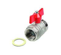 Llave esférica TECEfloor, 77381001, Versión: Rosca hembra (RP) 3/4" x rosca macho (R) 1"