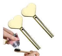 Llave exprimidora de tubo de pasta de dientes, 2 unidades de rodillo de pasta de dientes de acero inoxidable, exprimidor de tubos, llave de compresión de tubos de metal, enrollador de metal de acero