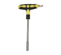 Llave fuerte en forma de T de 175 mm con agarre y herramienta alisada de precisión permanente larga para apretar pernos, llave flexible con mango en T