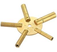 Llave grande de cuerda de reloj de latón (Even) antigua y llave de abuelo (Even) (5187)