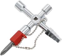Llave Herramienta Universal, Llave de utilidades universal 4 en 1, cruzada