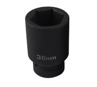 Llave hexagonal de 36 mm, unidad de 3/4 pulgadas, inserto de enchufe de acero con ranura de captura de bola, 78 mm de profundidad para reparación de automóviles, taller y uso doméstico