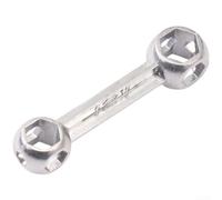 Llave hexagonal multiherramienta de aleación de plata con abrelatas de seguridad para proyectos versátiles de reparación del hogar, proyectos de bricolaje, compacto de 92 mm, diseño portátil, cubre 6