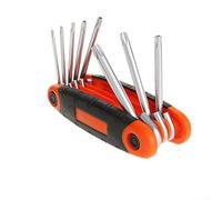 Llave hexagonal plegable estable para técnicos de bicicleta, ajuste de pernos de rotor de freno, soportes de disco y sujetadores de plato ()