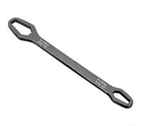 Llave inglesa, 8-22 mm de doble extremo, acero al cromo vanadio, cabeza hexagonal autoajustable, pulido resistente a la corrosión, para reparación de ciclos automotrices (A)