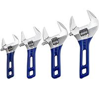 Llave inglesa ajustable de apertura ancha con mango corto de acero cromado vanadio forjado (4 "+5"+6"+8"))