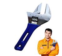 Llave inglesa corta genérica - ajustable y portátil | Llave corta de apertura ancha, para profesionales principiantes Mejora del hábitat Conexión de mangueras Reparación