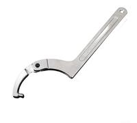 Llave inglesa de gancho de cabeza redonda ajustable, acero al cromo vanadio forjado, 7-15 pulgadas, apertura máxima de 170 mm, para amortiguador y medidor de agua (115-170 mm)