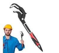 Llave inglesa de tubo - Llave de tubo ajustable multifunción - Mango antideslizante, herramienta de fontanero de acero de alto carbono para tuercas, pernos, tornillos