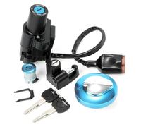 Llave Interruptor Encendido Para CB400 Para CB400SS Interruptor Encendido Motocicleta Tanque Combustible Tapa Gasolina Cerradura Asiento Casco 2 Llaves Barril 1 juego