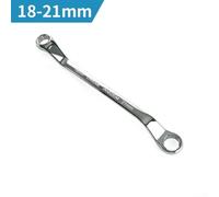 Llave métrica de extremo de caja de desplazamiento de 45 grados hecha de acero al cromo vanadio (18 x 21 mm)