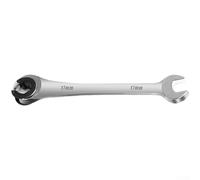 Llave métrica de trinquete de cabeza fija de 819 mm con tubo y extremo abierto para un ajuste eficiente del perno en áreas de acceso limitado (17 mm)