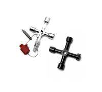 Llave Multifuncional 4 Vías Para Contadores De Agua Y Ascensores, Herramienta Universal Con Llave Triangular Y Cuadrada, Para Uso Doméstico Y Profesional, Perfecta Para Emergencias Y Mantenimiento