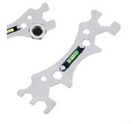 Llave multifuncional con regla de nivel para instalación de grifo de ducha, juego de herramientas de llave hexagonal ajustable para grifos de cocina y baño, medida de 8 a 32 mm (1 llave)