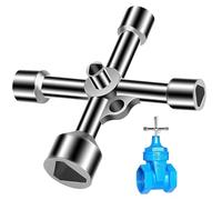 Llave Multifuncional de 4 Puntas,Llaves triangulares de 4 Vías con 5 Tamaños 5 mm/8 mm/9 mm/10 mm/13 mm llaves triangulares llaves,Llave de Utilidad Multifuncional para caja eléctrica, gas, agua