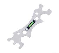 Llave multifuncional, herramienta ajustable con 2 niveles de burbuja horizontales para fontanería, reparación de automóviles, kit de mantenimiento del hogar (1 llave)