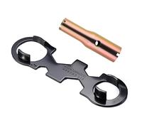 Llave multiusos de acero al carbono de alta resistencia para válvulas de grifo rápida y fácil, herramienta de reparación de llaves de repuesto
