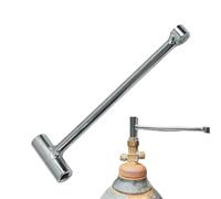 Llave para bombona de oxígeno, hierro fundido 150 g, acabado galvanizado | Herramienta ergonómica para válvula de tanque de gas con mango en T, llave de control resistente al óxido para uso