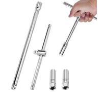 Llave para Bujías con Mango en T, 2 Piezas Llave de Bujía Universal con Mango, para Bujías de Acero de 14 mm y 16 mm con Mango, Llaves para Quitar Bujías Universales, para Motos Coches Vehículos