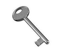 Llave para cerradura AGB Patent color cromo mate cifrado n.º 7. Abre todas las cerraduras patentes AGB N.7