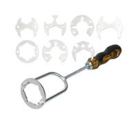 Llave para el desagüe del fregadero | Herramienta de mantenimiento hidráulico ajustable con 7 cabezales intercambiables - Llave para grifo debajo del fregadero, apto para casa, granja, apartamento