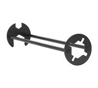 Llave para fregadero, grifo, manguera, llave para lavabo de baño, herramienta de plomería multifuncional negra de acero al carbono para reparación y mantenimiento de baños (Tamaño pequeño (21x17cm /