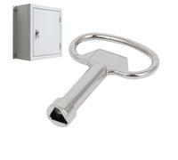 Llave Para Gabinete - Mapa De Abastecimiento Llave Para Gabinete Eléctrico, Triangular De Metal, Llaves De Bloqueo Del Panel Del Medidor De Agua Y Gas | Llaves De Servicio Universales De 3,07 Pu