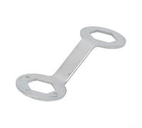 Llave para lavar acero grueso de 36 mm y 38 mm, dispositivo de extracción con extremo poli, tuerca de máquina, embrague de aleación de cromo con doble (plata)