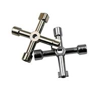 Llave para purgar radiadores Llave inglesa multifunción de 4 vías, llaves triangulares universales fontanero for gabinetes medidores eléctricos Gas, radiadores purga(Color2)