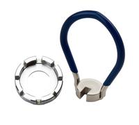 Llave para radios de bicicleta, llave de boquilla de acero forjado, llave para radios, llave de boquilla, llave para radios de rueda de bicicleta, 6 tamaños, calibre 10-15, negra