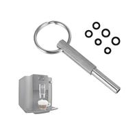 Llave Para Sacar Cabeza Oval, Ovalada Broca Llave, Llave De Punta Ovalada, Reparación Herramientas De Seguridad Cafeteras Con 6 Anillos De Goma, Una Llave para Sacar los Tornillos de Cabeza Oval