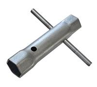 Llave para tuercas de contratuercas Faithfull FAISPBOX2732 27 x 32 mm y una barra Tommy.