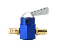 Llave Purga Gasolina Grifo Gasolina de Moto Grifo de gasolina/combustible en línea universal de 6 mm y 8 mm para motocicleta, interruptor de encendido y apagado(8mm blue)