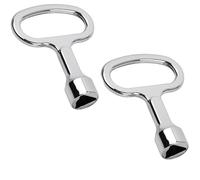 Llave Triangular Cubo Basura Universal Contenedor Contador Agua Gas Electricidad Reciclaje Metal - 2 Unidades