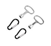 Llave Triangular de Metal,2 PCS Llave de Caja de Medidor con 2 Hebilla Tipo D Llave De Ranura Triangular De Metal para Gabinete Caja de Medidor Eléctrico Agua Gas