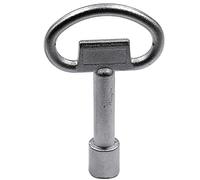 Llave triangular de utilidad for armarios de medidores eléctricos, llave de tubo de acero al cromo-vanadio for válvula de agua y puerta de ascensor, 1 ud.(Large)