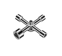 Llave universal ARWIG, llave triangular, llave cuadrada, llave para armario eléctrico, llave de bolardo, llave de construcción, llave de barrera, llave cruzada para fontaneros, llave para contenedor