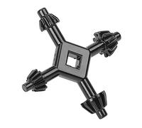 Llave universal de 4 vías, multifunción, universal, 100 x 98 mm, combinación de llaves cruzadas para herramientas eléctricas de taladro (100 x 98 mm)