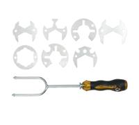 Llave universal de acero al carbono, llave de tubería de fontanería, varios tamaños de tubería y tuerca para tareas de reparación del hogar, juego de llaves de tubería de fontanería