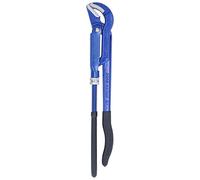 Llave universal métrica para tuberías, alicates de punta curva a 45° para fontanería, llave de mordaza ajustable de acero al carbono con mango antideslizante para abrazaderas de (1,5 pulgadas G1-1/2)