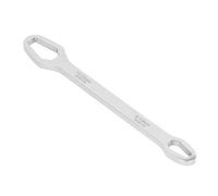 Llave universal multifuncional de doble extremo, 8 mm T x 270 mm L, herramienta de reparación de acero que ahorra mano de obra, espejo grueso cromado, 250 g (Cromado espejo engrosado blanco 8MM