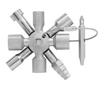 KNIPEX TwinKey - Llave de Armario de Control Universal, Mezcla, Otros, cromada, Talla única