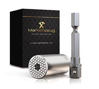 Llave universal premium MARKENZEUG | Concepto mejorado 2023 | Llave de vaso universal | Herramienta multitool innovadora | Tuerca universal | Herramienta práctica con adaptador de 7-19mm.