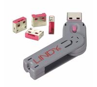 Llave USB LINDY - Bloqueadores de 4 puertos USB - Rojo