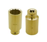 Llave Vaso de Impacto 1/2'' 12 mm, acero al bromo-vanadio, ideal para aflojar tuercas y pernos de alta resistencia.
