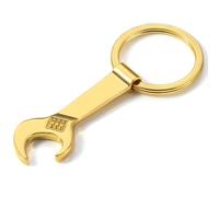 Llavero abrebotellas con forma de llave dorada, abridor de botellas de metal sólido para cerveza y refrescos, abridor de bebidas compacto de tamaño de bolsillo para el hogar, barbacoa, camping